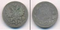 Монета 1881 – 1894 Александр III 25 пенни Серебро 1889