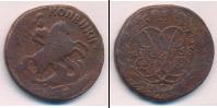 Монета 1741 – 1761 Елизавета Петровна 2 копейки Медь 1758
