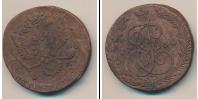 Монета 1762 – 1796 Екатерина II 5 копеек Медь 1780