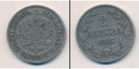 Монета 1855 – 1881 Александр II 2 марки Серебро 1866