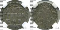Монета 1689 – 1725 Петр I 1 гривенник Серебро 1705