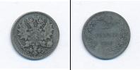 Монета 1881 – 1894 Александр III 25 пенни Серебро 1890