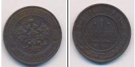 Монета 1894 – 1917 Николай II 1 копейка Медь 1912