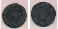 Монета 1762 – 1796 Екатерина II 5 копеек Медь 1778