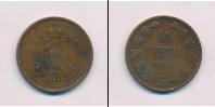 Монета 1881 – 1894 Александр III 10 пенни Медь 1889