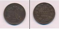 Монета 1881 – 1894 Александр III 10 пенни Медь 1889