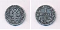 Монета 1855 – 1881 Александр II 1 марка Серебро 1867