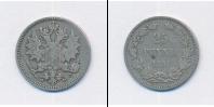 Монета 1881 – 1894 Александр III 25 пенни Серебро 1891