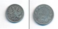 Монета 1881 – 1894 Александр III 25 пенни Серебро 1890