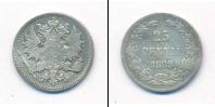 Монета 1881 – 1894 Александр III 25 пенни Серебро 1889