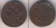 Монета 1730 – 1740 Анна Иоанновна 1 деньга Медь 1736