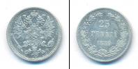 Монета 1881 – 1894 Александр III 25 пенни Серебро 1889