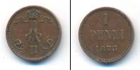 Монета 1855 – 1881 Александр II 1 пенни Медь 1873
