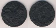 Монета 1730 – 1740 Анна Иоанновна 1 деньга Медь 1731