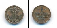Монета 1894 – 1917 Николай II 1/4 копейки Медь 1909