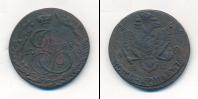 Монета 1762 – 1796 Екатерина II 5 копеек Медь 1785