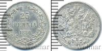 Монета 1881 – 1894 Александр III 25 пенни Серебро 1890