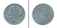 Монета 1881 – 1894 Александр III 25 пенни Серебро 1894