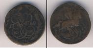 Монета 1741 – 1761 Елизавета Петровна 1 деньга Медь 1760