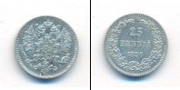 Монета 1881 – 1894 Александр III 25 пенни Серебро 1890