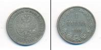 Монета 1881 – 1894 Александр III 1 марка Серебро 1893
