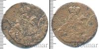Монета 1741 – 1761 Елизавета Петровна 1 копейка Медь 1755