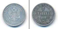 Монета 1881 – 1894 Александр III 1 марка Серебро 1892