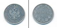 Монета 1881 – 1894 Александр III 1 марка Серебро 1893