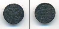 Монета 1730 – 1740 Анна Иоанновна 1 полушка Медь 1735