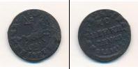 Монета 1689 – 1725 Петр I 1 копейка Медь 1714