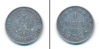 Монета 1881 – 1894 Александр III 1 марка Серебро 1893