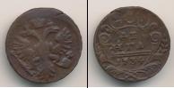 Монета 1730 – 1740 Анна Иоанновна 1 деньга Медь 1734
