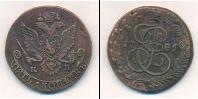Монета 1762 – 1796 Екатерина II 5 копеек Медь 1785