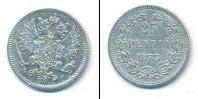 Монета 1855 – 1881 Александр II 25 пенни Серебро 1873