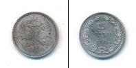 Монета 1881 – 1894 Александр III 25 пенни Серебро 1891