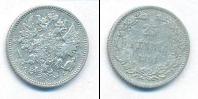 Монета 1881 – 1894 Александр III 25 пенни Серебро 1891