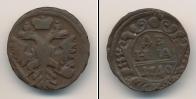 Монета 1730 – 1740 Анна Иоанновна 1 деньга Медь 1740