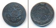 Монета 1762 – 1796 Екатерина II 5 копеек Медь 1782