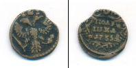 Монета 1730 – 1740 Анна Иоанновна 1 полушка Медь 1735