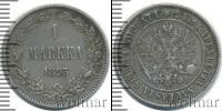 Монета 1881 – 1894 Александр III 1 марка Серебро 1893