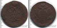 Монета 1741 – 1761 Елизавета Петровна 5 копеек Медь 1761