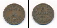 Монета 1855 – 1881 Александр II 10 пенни Медь 1865
