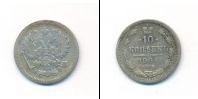 Монета 1894 – 1917 Николай II 10 копеек Серебро 1904