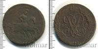 Монета 1741 – 1761 Елизавета Петровна 2 копейки Медь 1758