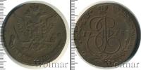 Монета 1762 – 1796 Екатерина II 5 копеек Медь 1778