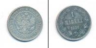 Монета 1881 – 1894 Александр III 1 марка Серебро 1890