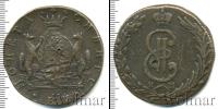 Монета 1762 – 1796 Екатерина II 10 копеек Медь 1773