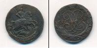 Монета 1741 – 1761 Елизавета Петровна 2 копейки Медь 1758