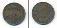 Монета 1881 – 1894 Александр III 10 пенни Медь 1890
