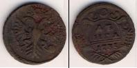 Монета 1730 – 1740 Анна Иоанновна 1 деньга Медь 1735